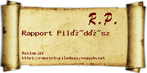 Rapport Piládész névjegykártya